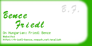 bence friedl business card